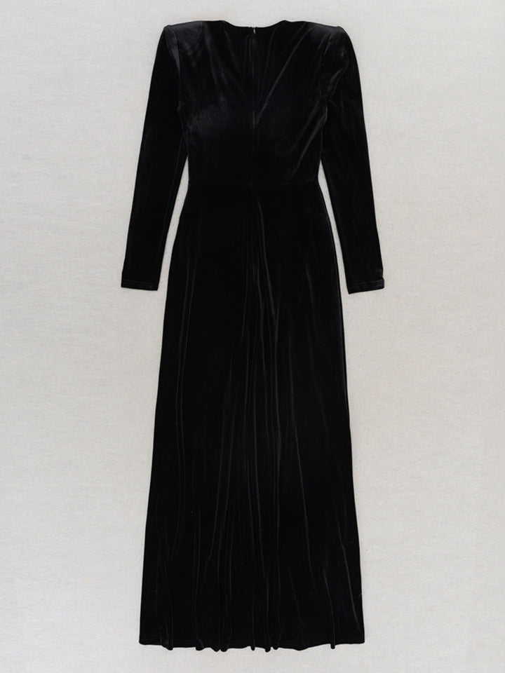 Temperament Long-sleeved Splicing Dress