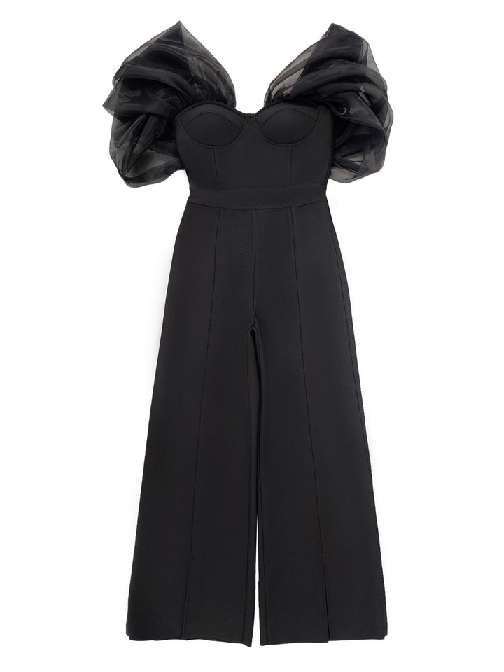 Elegant Organza Shoulder Jumpsuit