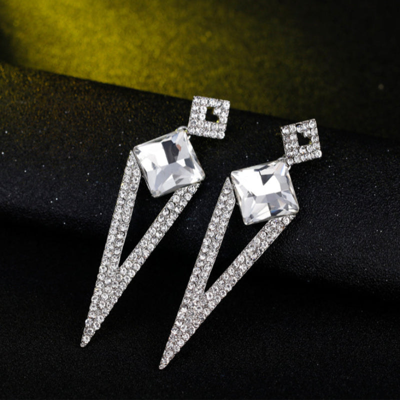 Elegant Diamond Drop Earrings