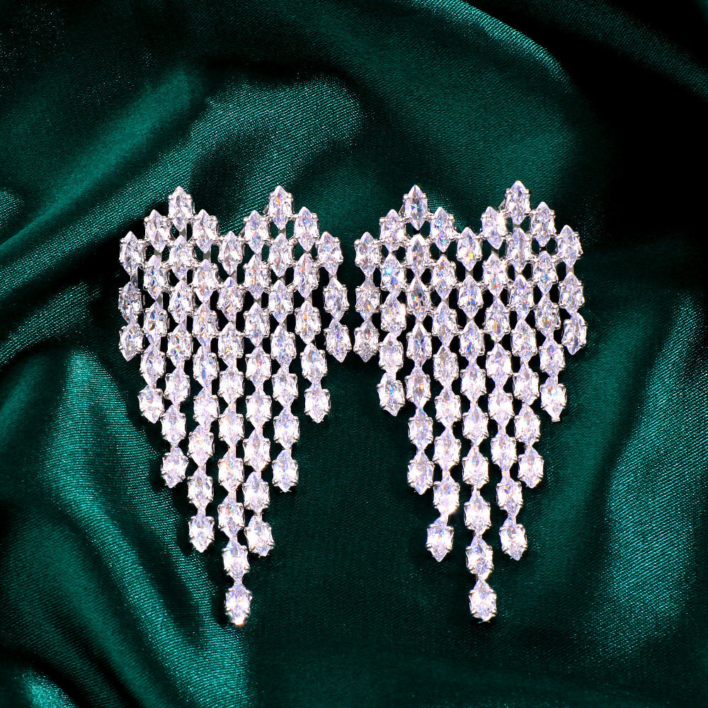 Diamond Heart Shaped Earrings