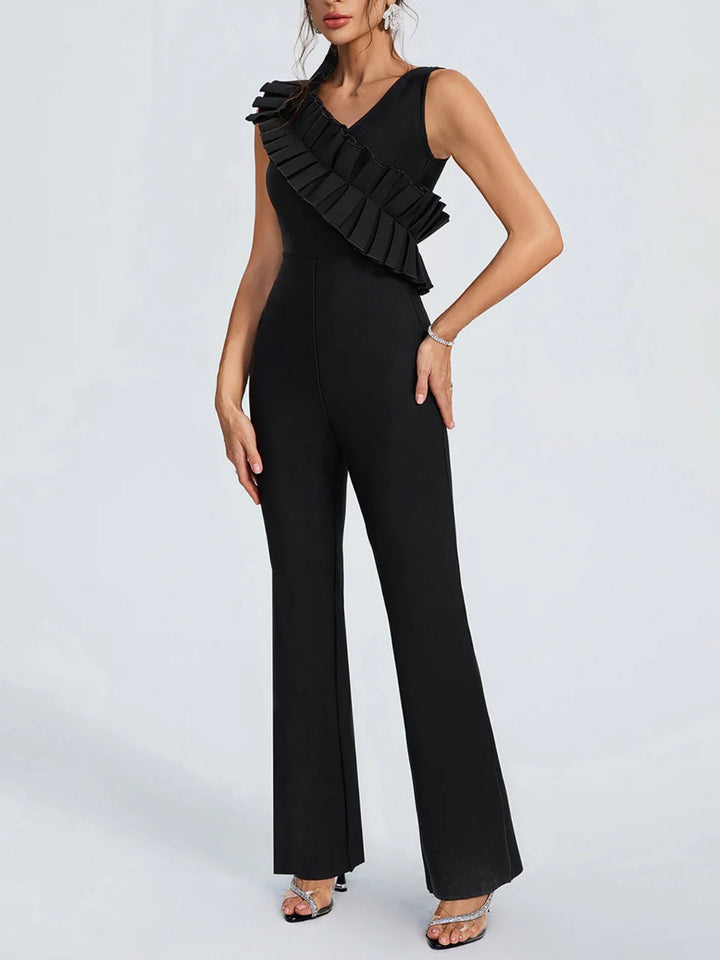 Simple Fungus-rimmed Jumpsuit