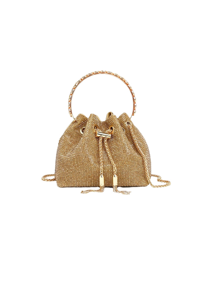 Crystal Embellished Bucket Bag