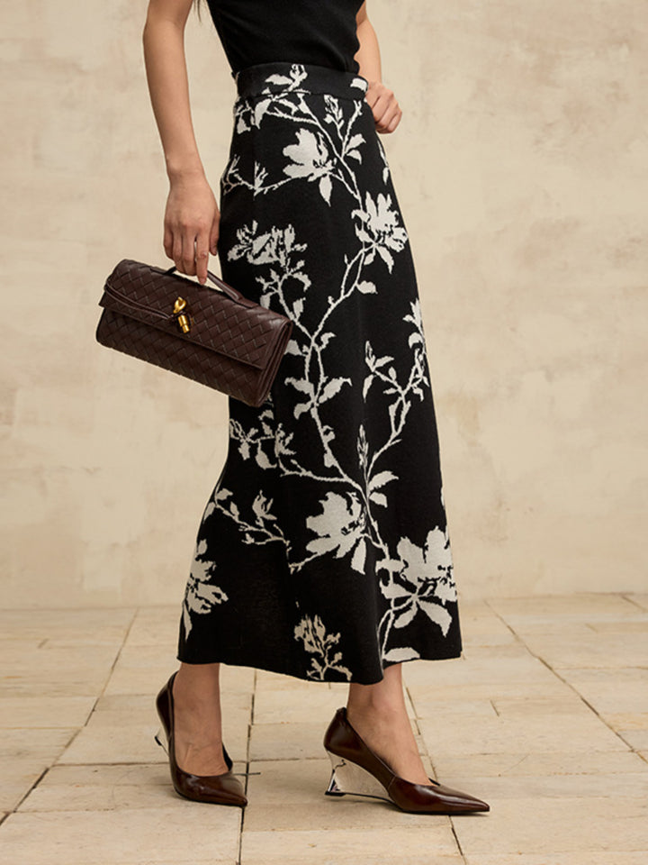 Flower Midi Skirt