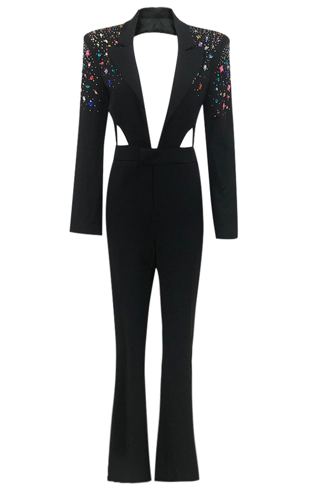 Fashion Beaded Hollow Suit Jumpsuit