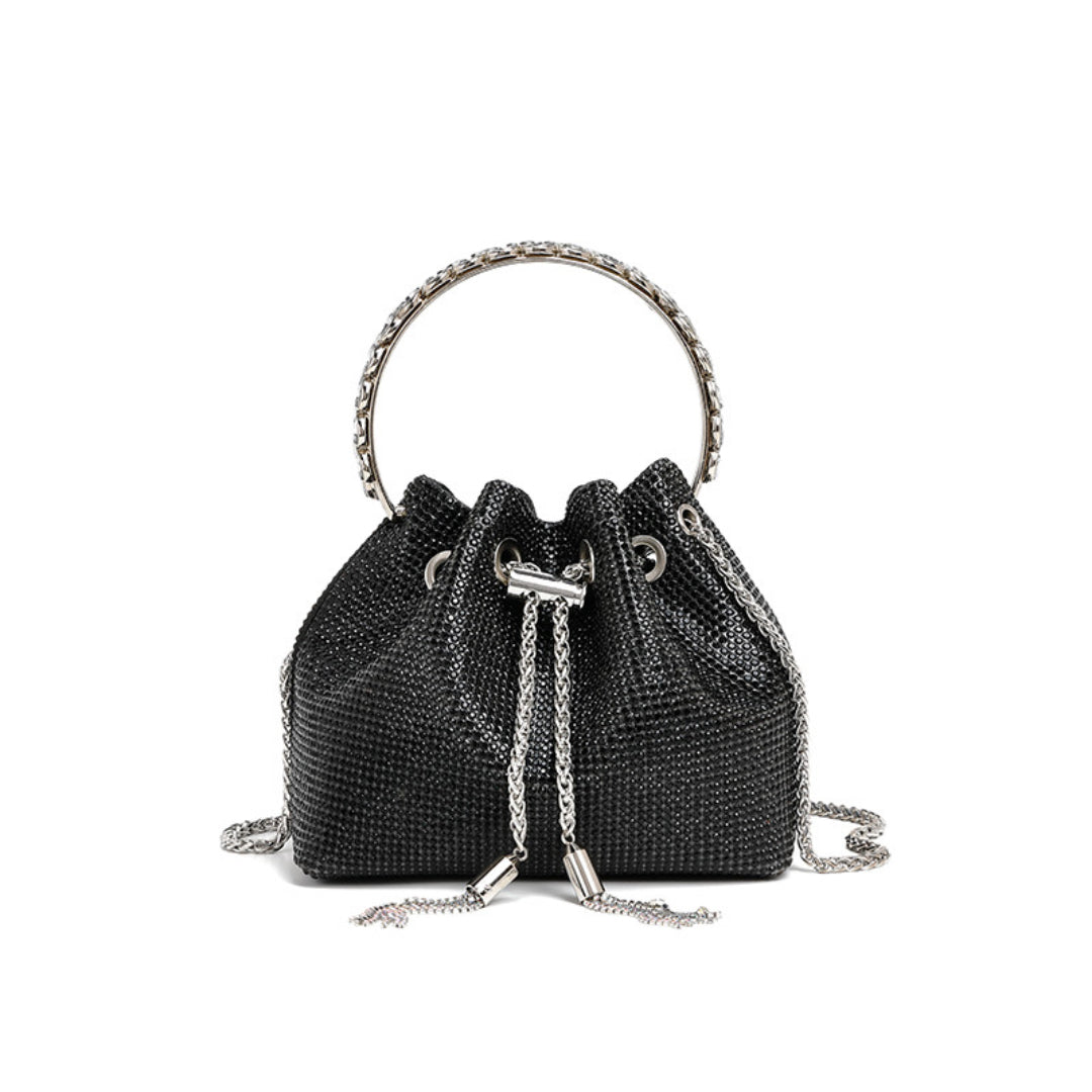 Crystal Embellished Bucket Bag