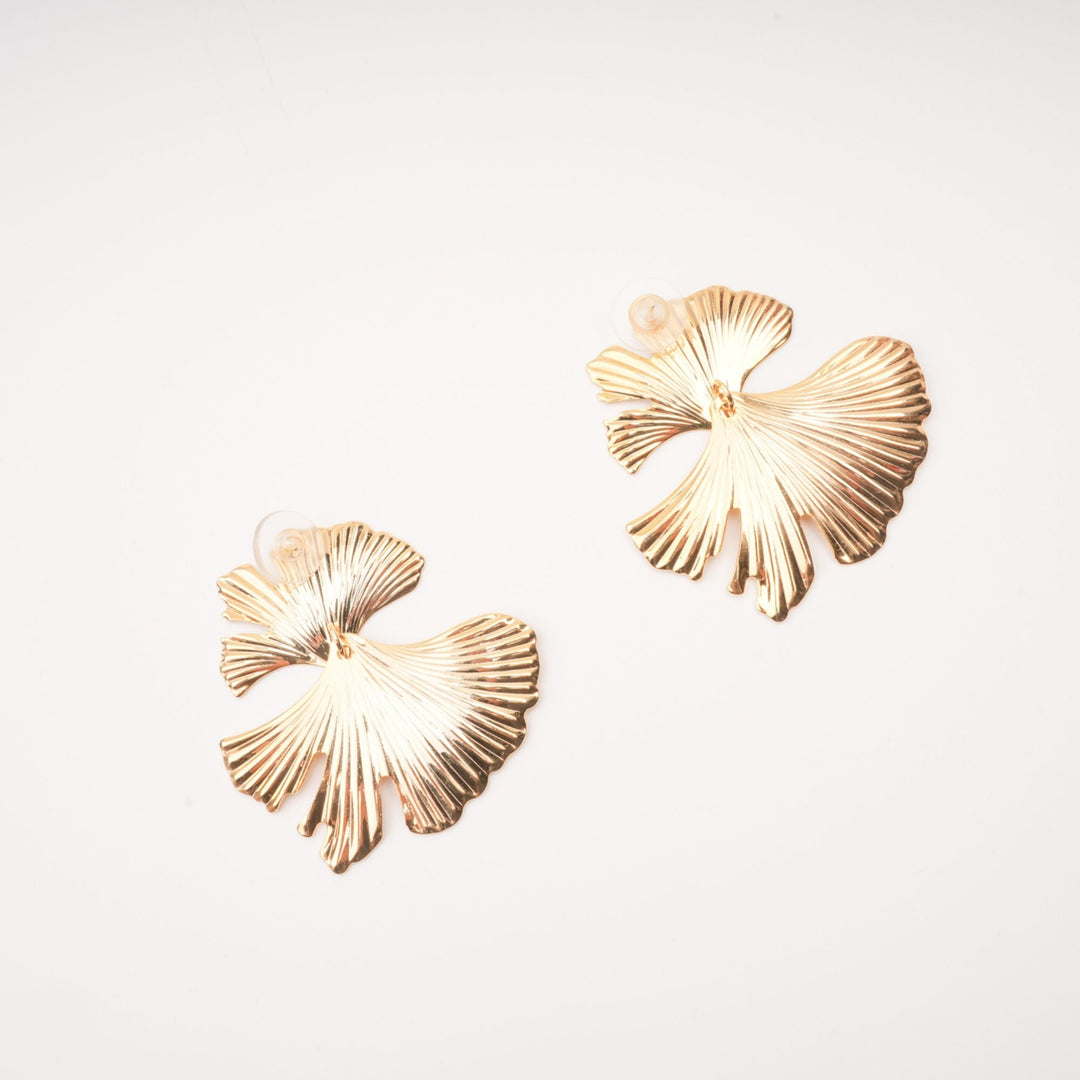 Temperament Golden Ginkgo Biloba Earrings