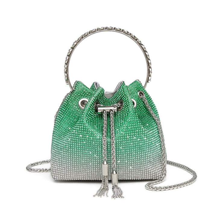 Crystal Embellished Bucket Bag