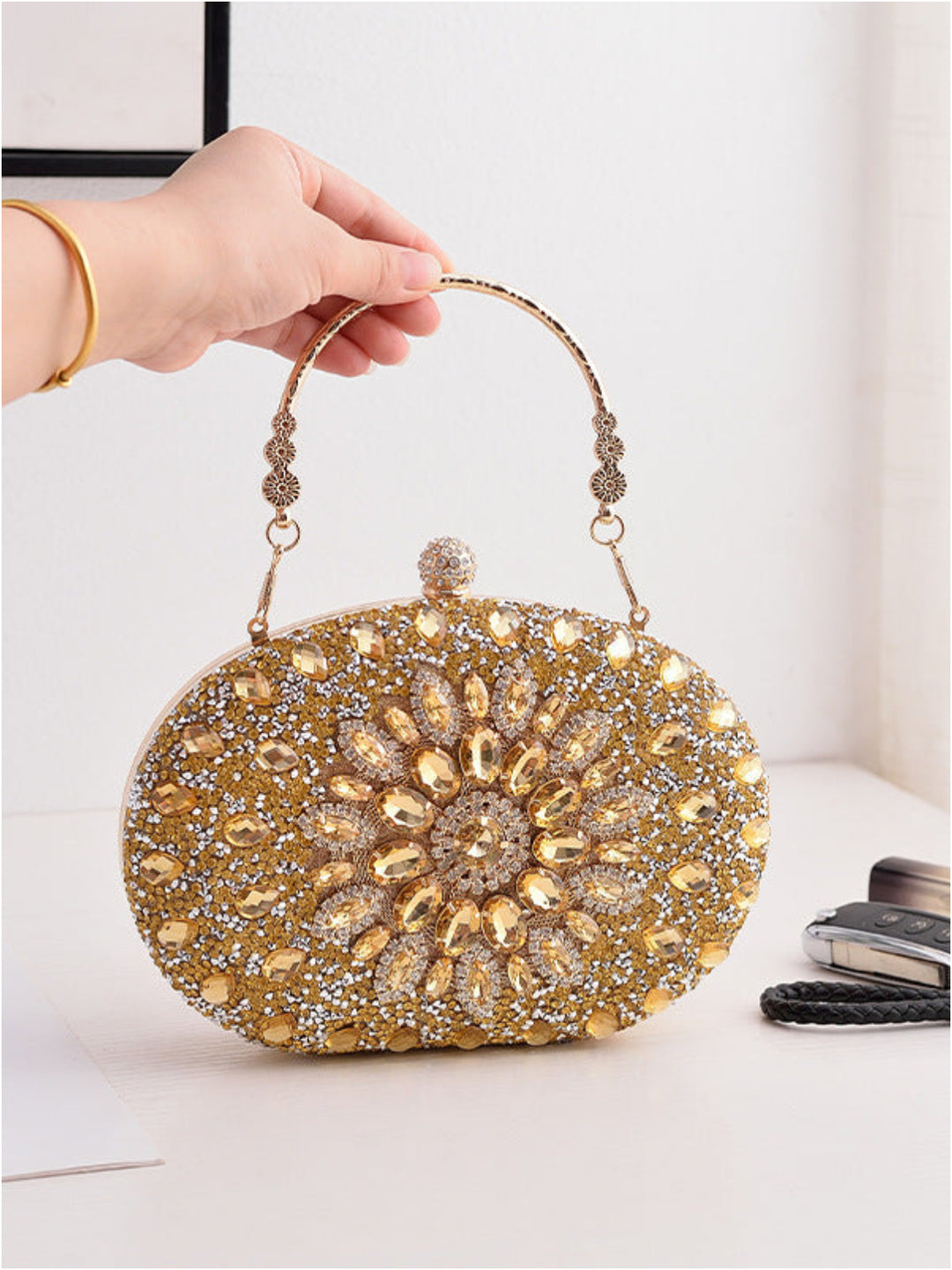 Luxury Sunflower Dinner Party Bag Clutch