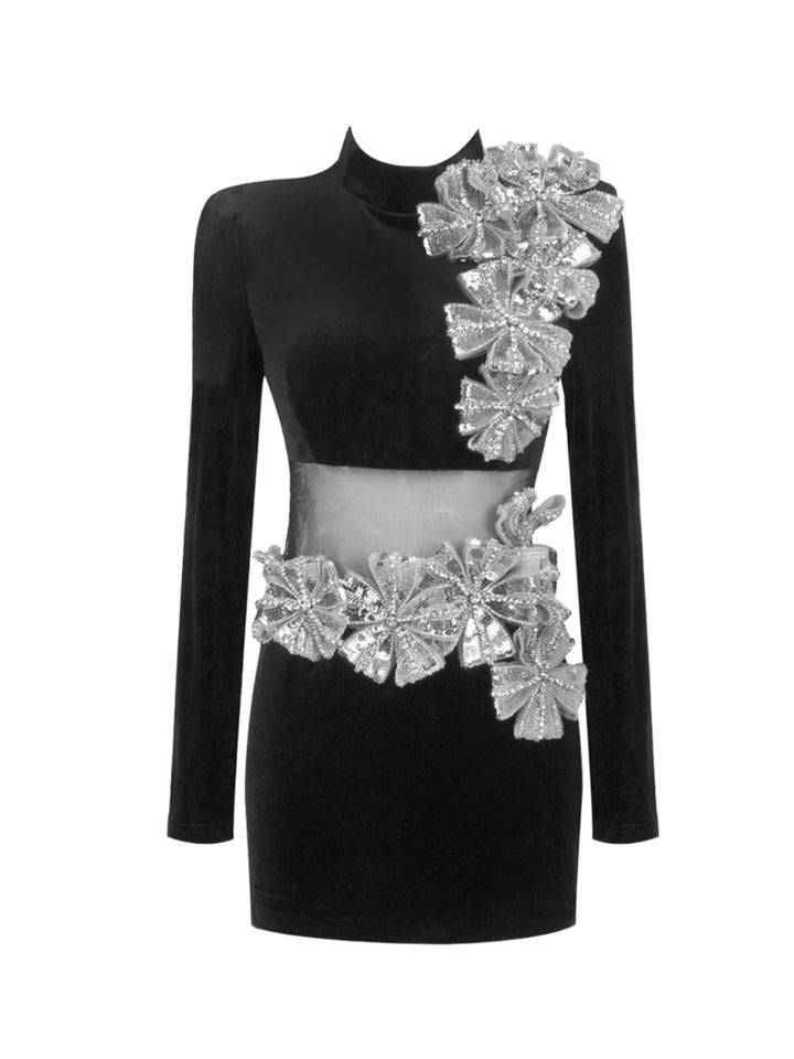 Temperament Diamond Black Mini Two-piece Set