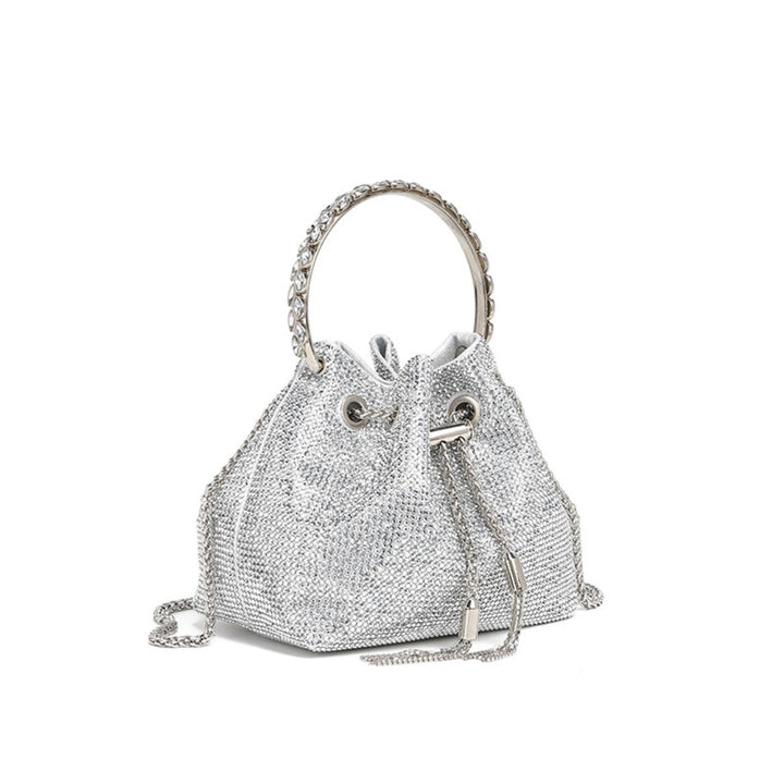 Crystal Embellished Bucket Bag