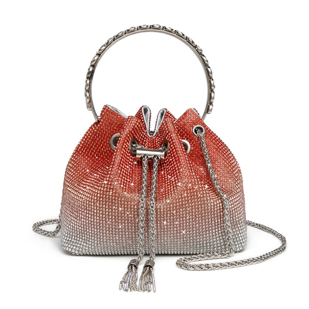 Crystal Embellished Bucket Bag