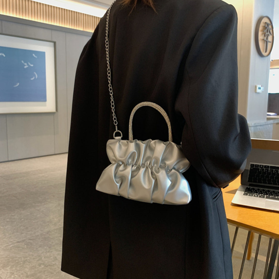 Diamond Pleated Chain Bag