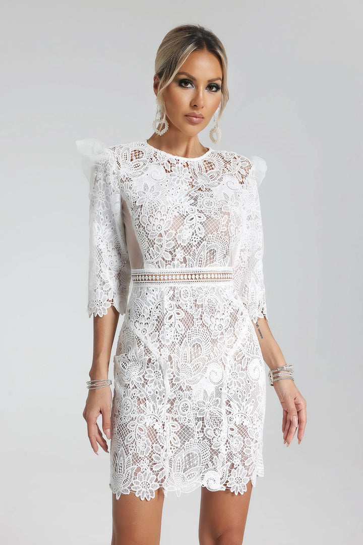 Angelica Lace Midi Dress