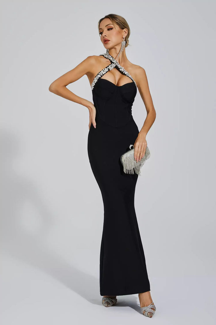 Billie Black One-shoulder Bandage Dress