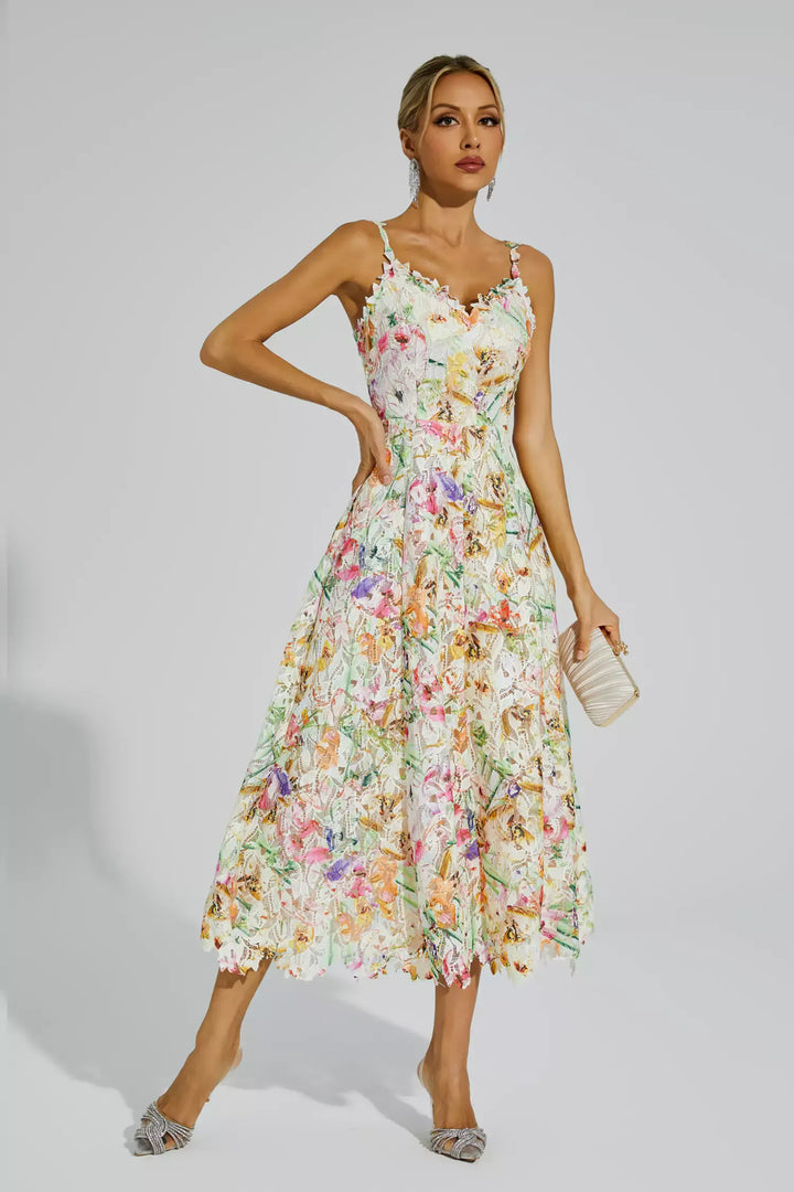 Boswell Floral Embroider Midi Dress