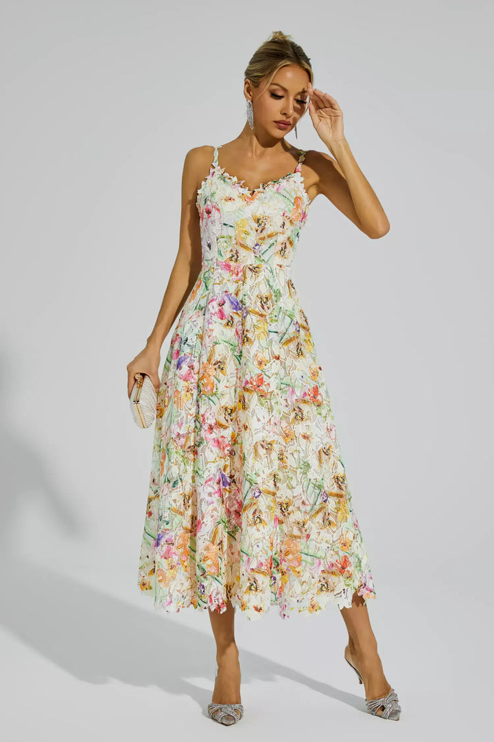 Boswell Floral Embroider Midi Dress