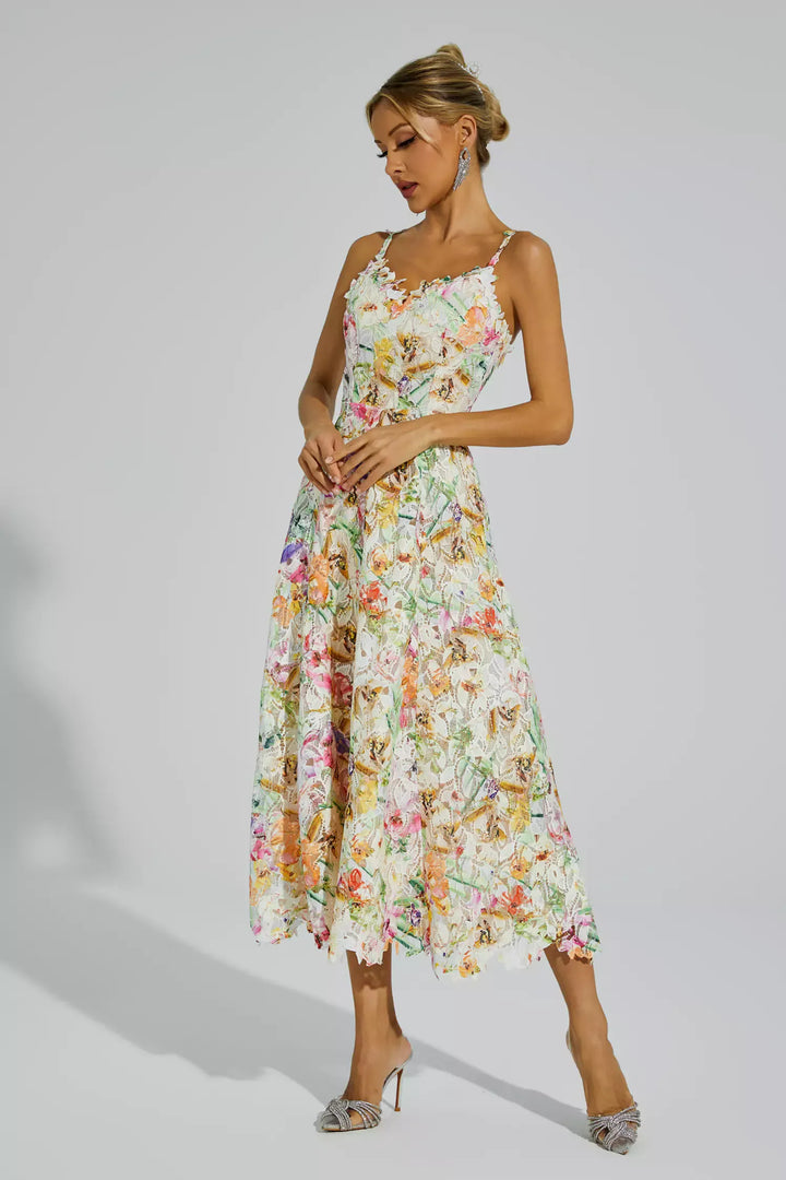 Boswell Floral Embroider Midi Dress