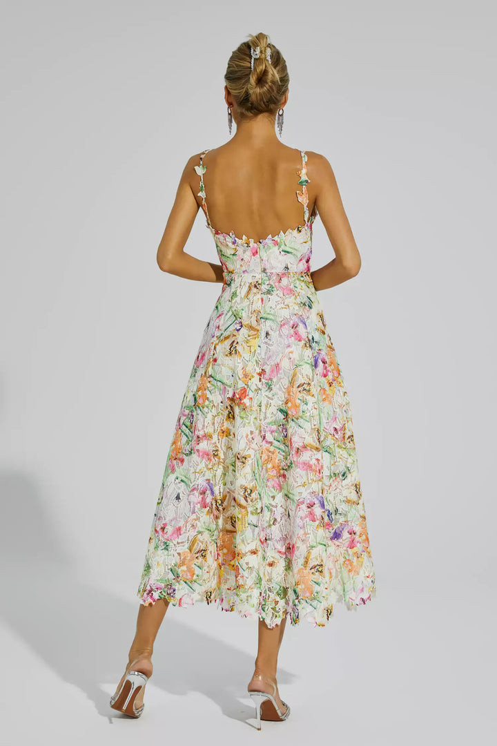 Boswell Floral Embroider Midi Dress