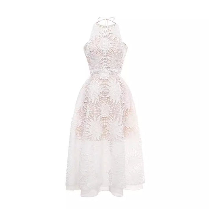 Elegant Sleeveless Lace Mini Dress