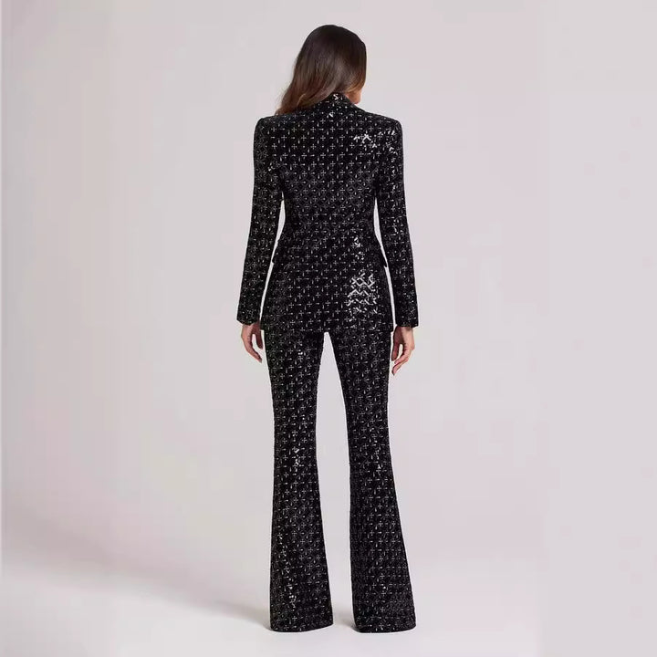 Temperament Sequined Suit Two-piece Set