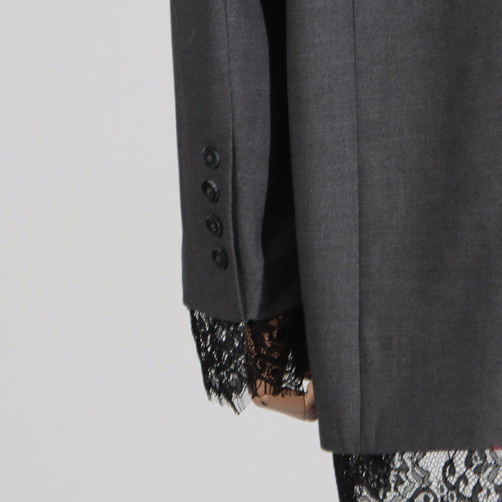 Lace Spliced Blazer