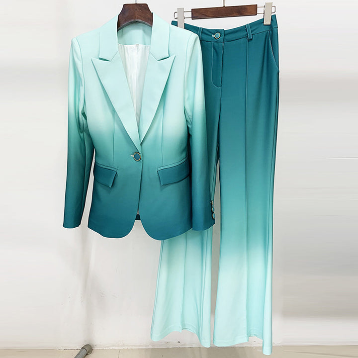 Temperament Gradual Change Color Suit Two Suits