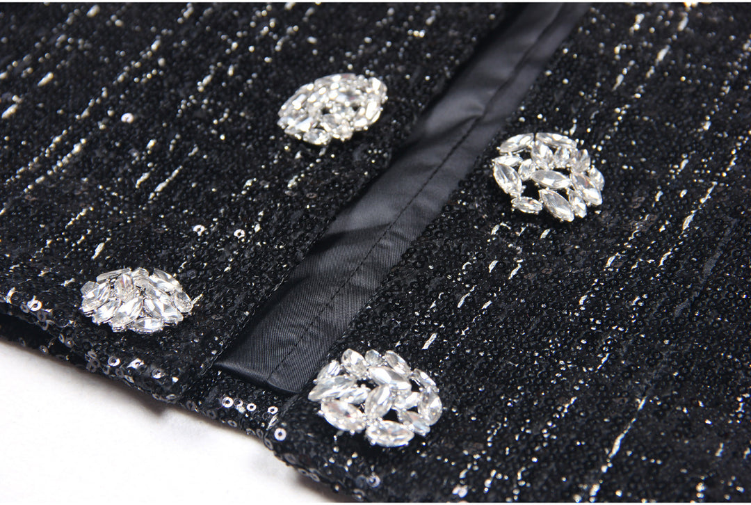 Temperament Sequined Diamond Jacket