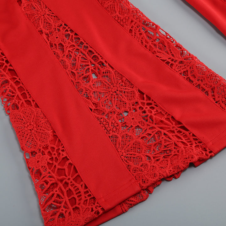 Vintage Lace Splicing Two-piece Set