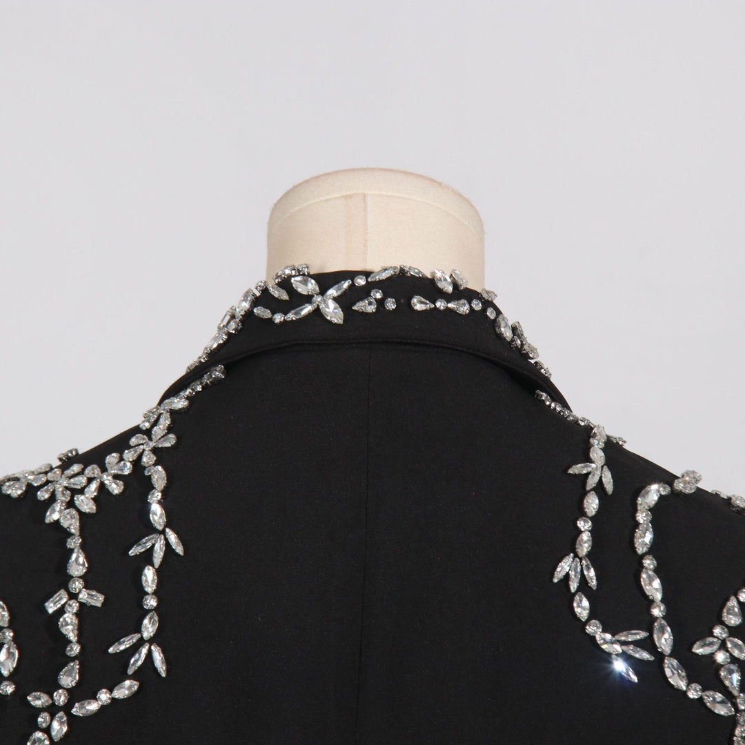 Diamond-embellished Cutout Blazer