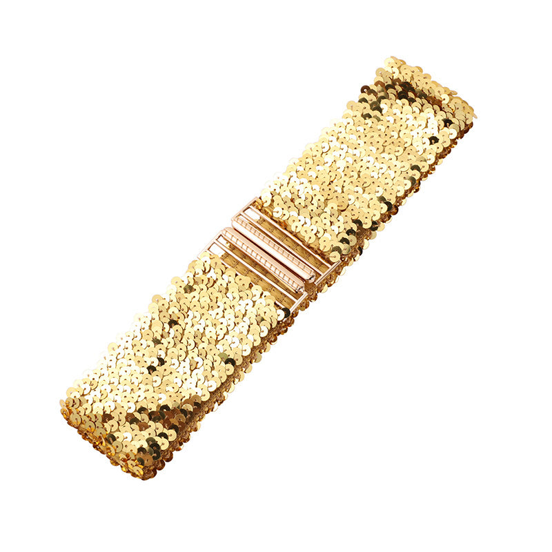 Sequined Elastic Belt