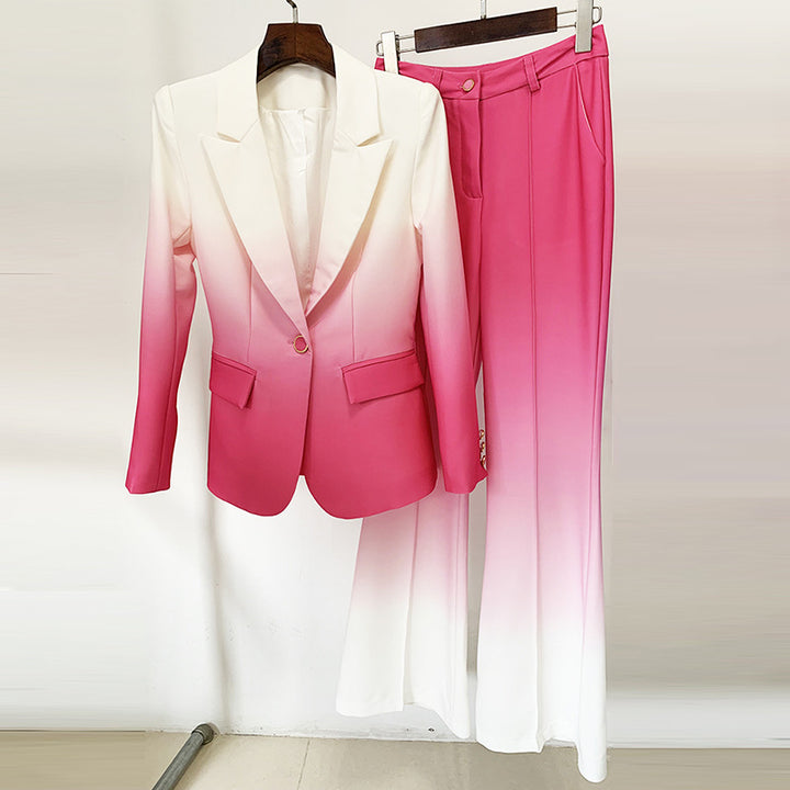 Temperament Gradual Change Color Suit Two Suits