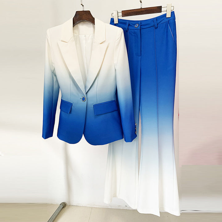 Temperament Gradual Change Color Suit Two Suits