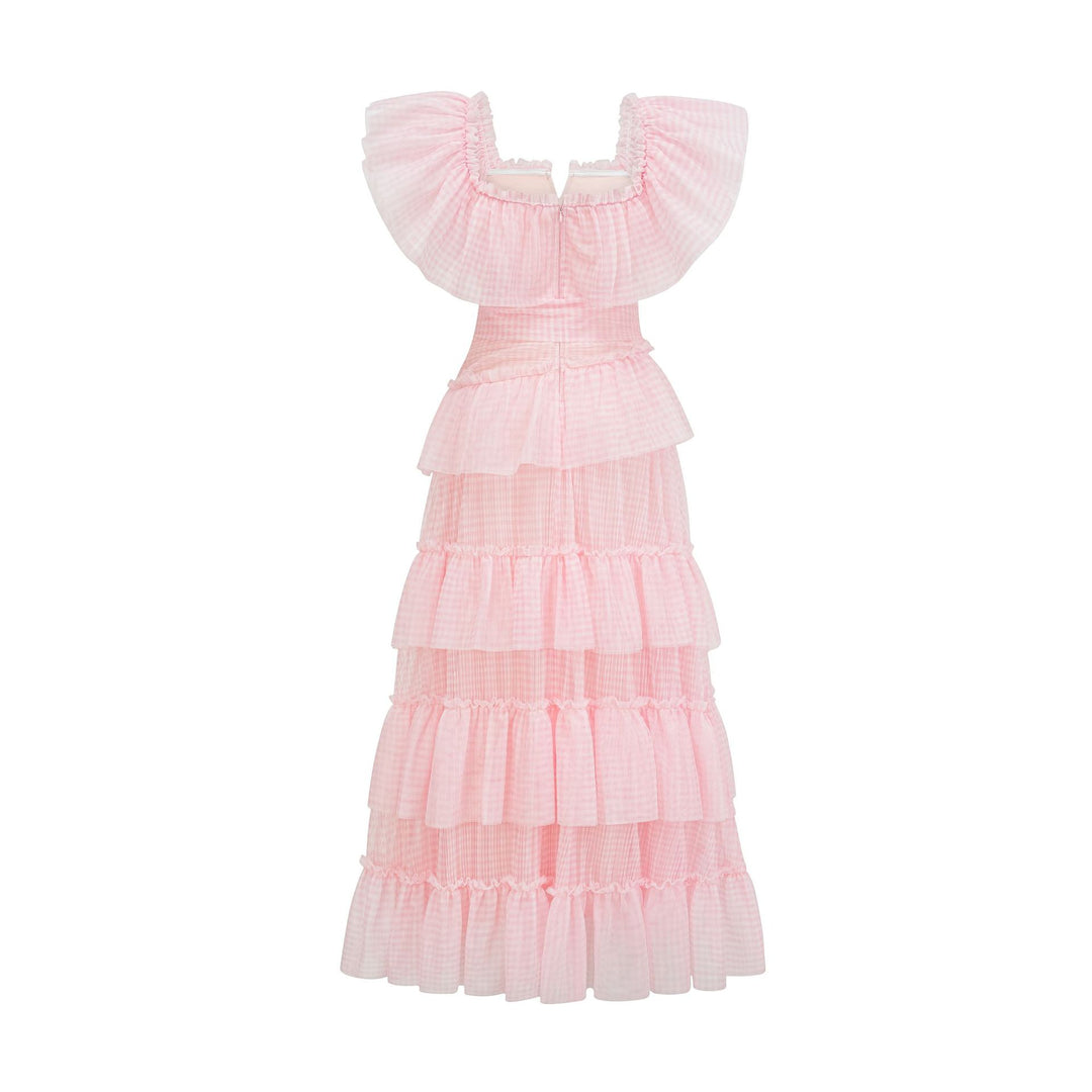 Aimee Sweet High-waisted Slimming Ruffled Canopy Skirt Party Dress