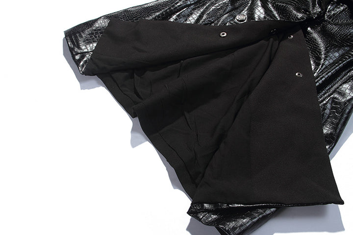 Black Diamond Spliced Suit Skirt