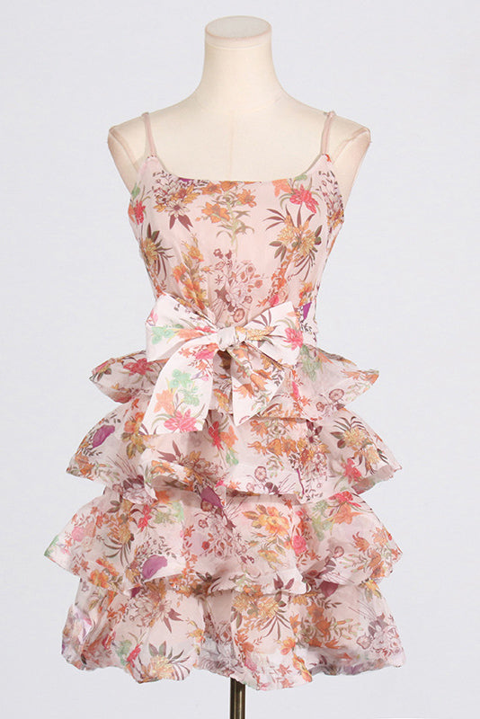 Irma Floral Ruched Slip Mini Dress