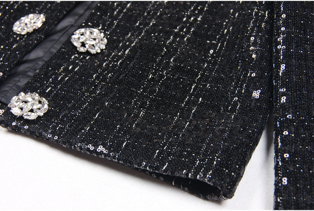 Temperament Sequined Diamond Jacket