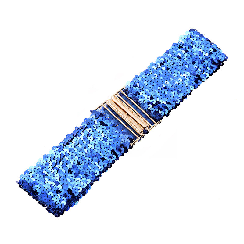 Sequined Elastic Belt