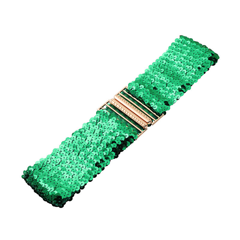 Sequined Elastic Belt