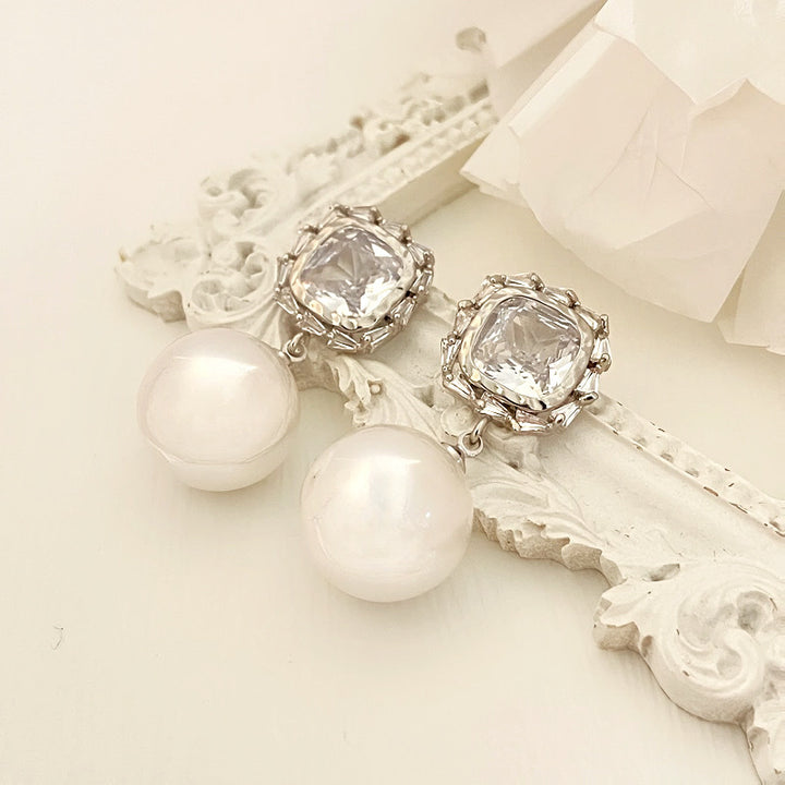 Pearl Diamond Earrings