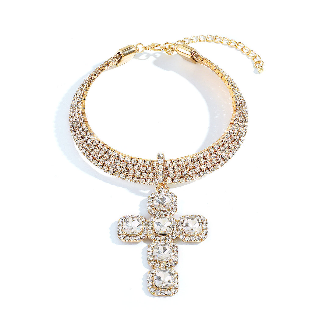 Diamante Cross Necklace