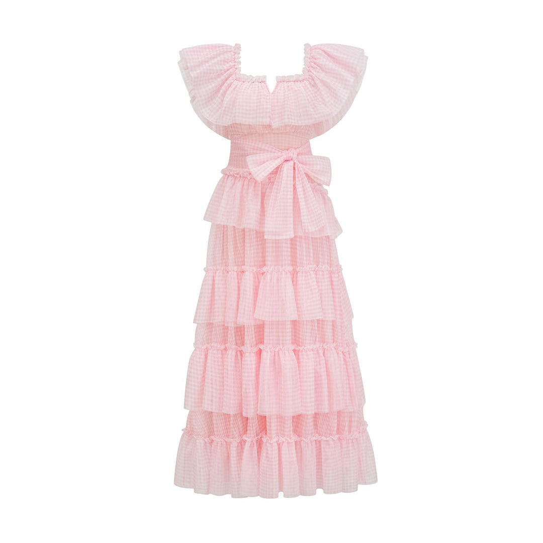 Aimee Sweet High-waisted Slimming Ruffled Canopy Skirt Party Dress