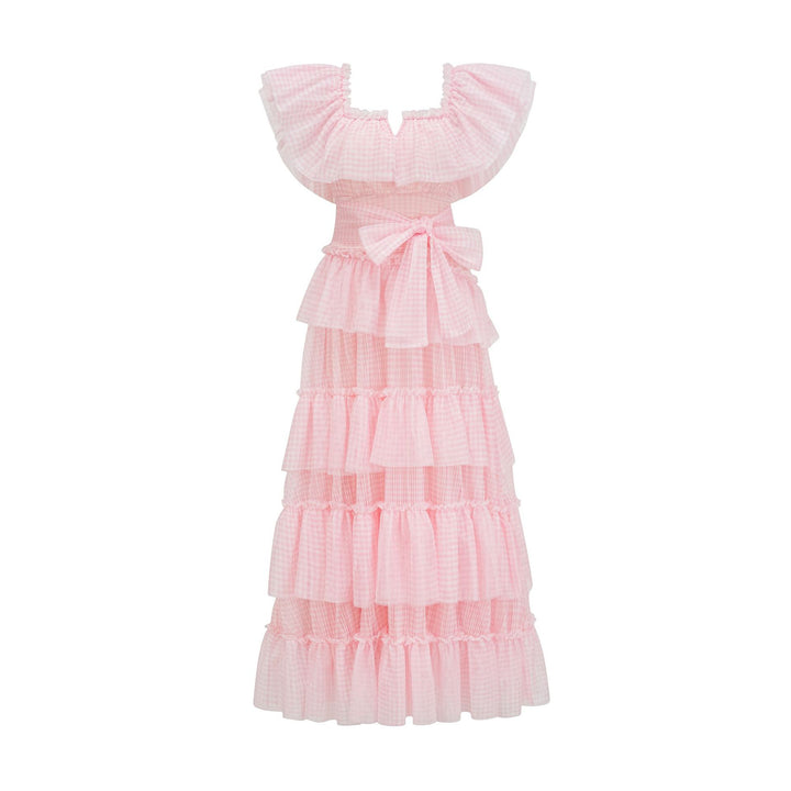 Aimee Sweet High-waisted Slimming Ruffled Canopy Skirt Party Dress