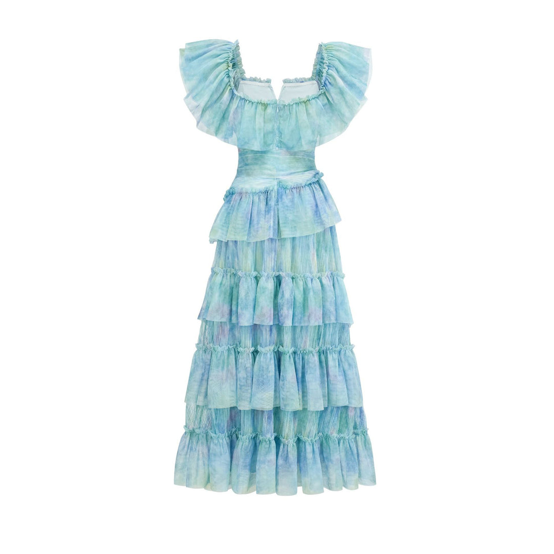 Aimee Sweet High-waisted Slimming Ruffled Canopy Skirt Party Dress