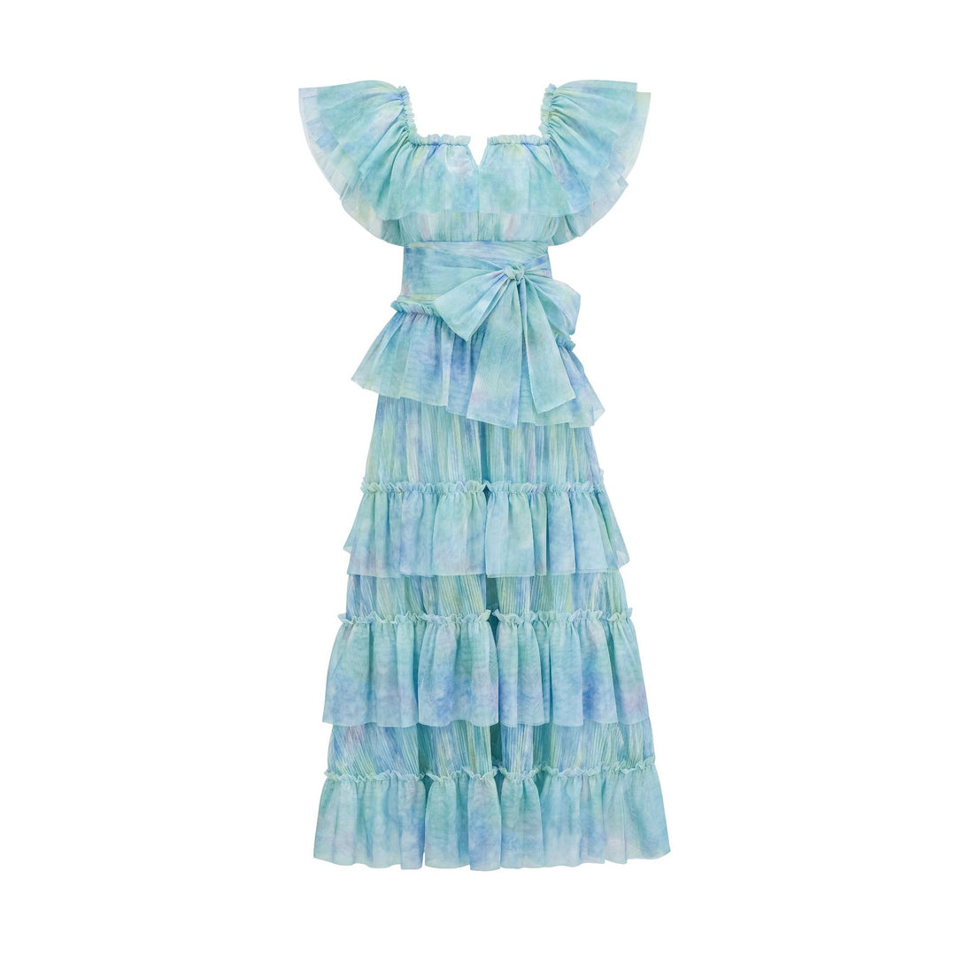 Aimee Sweet High-waisted Slimming Ruffled Canopy Skirt Party Dress