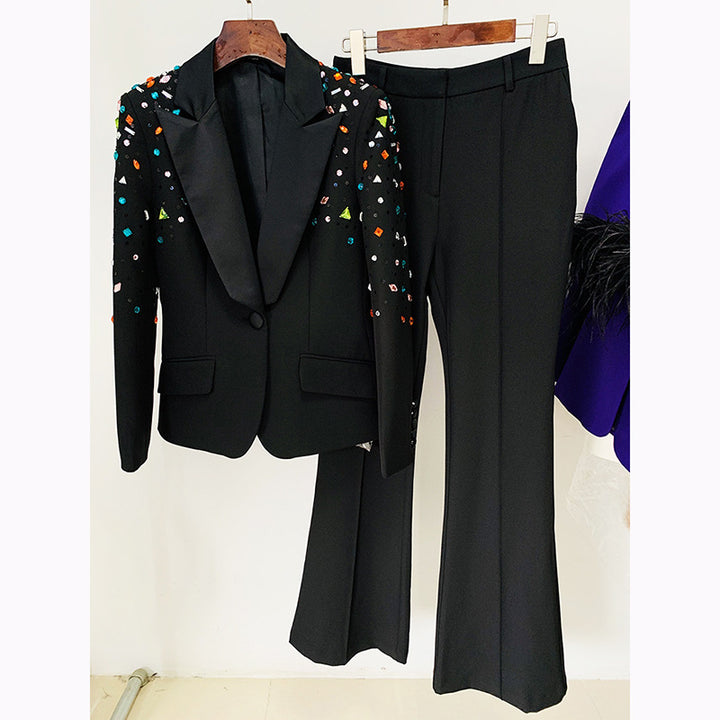 Fashion Beaded Suit Two-piece Suit