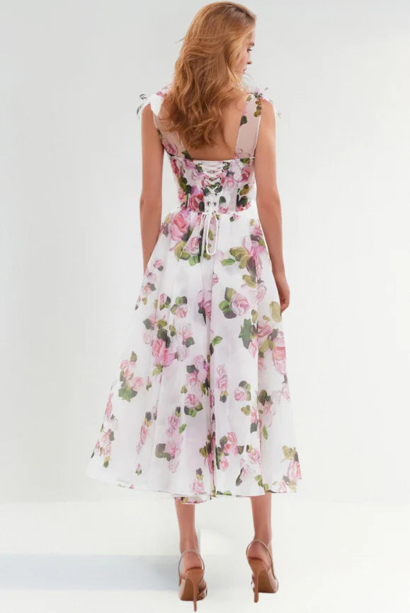 Summer Floral MIidi Printed Dress