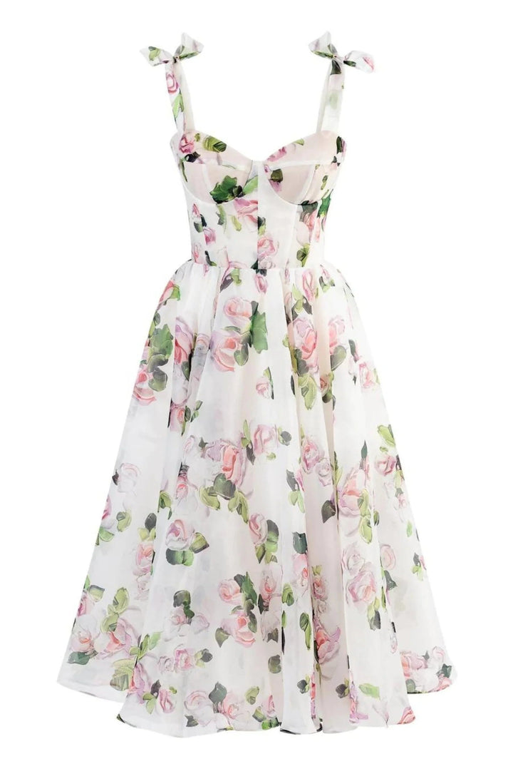 Summer Floral MIidi Printed Dress