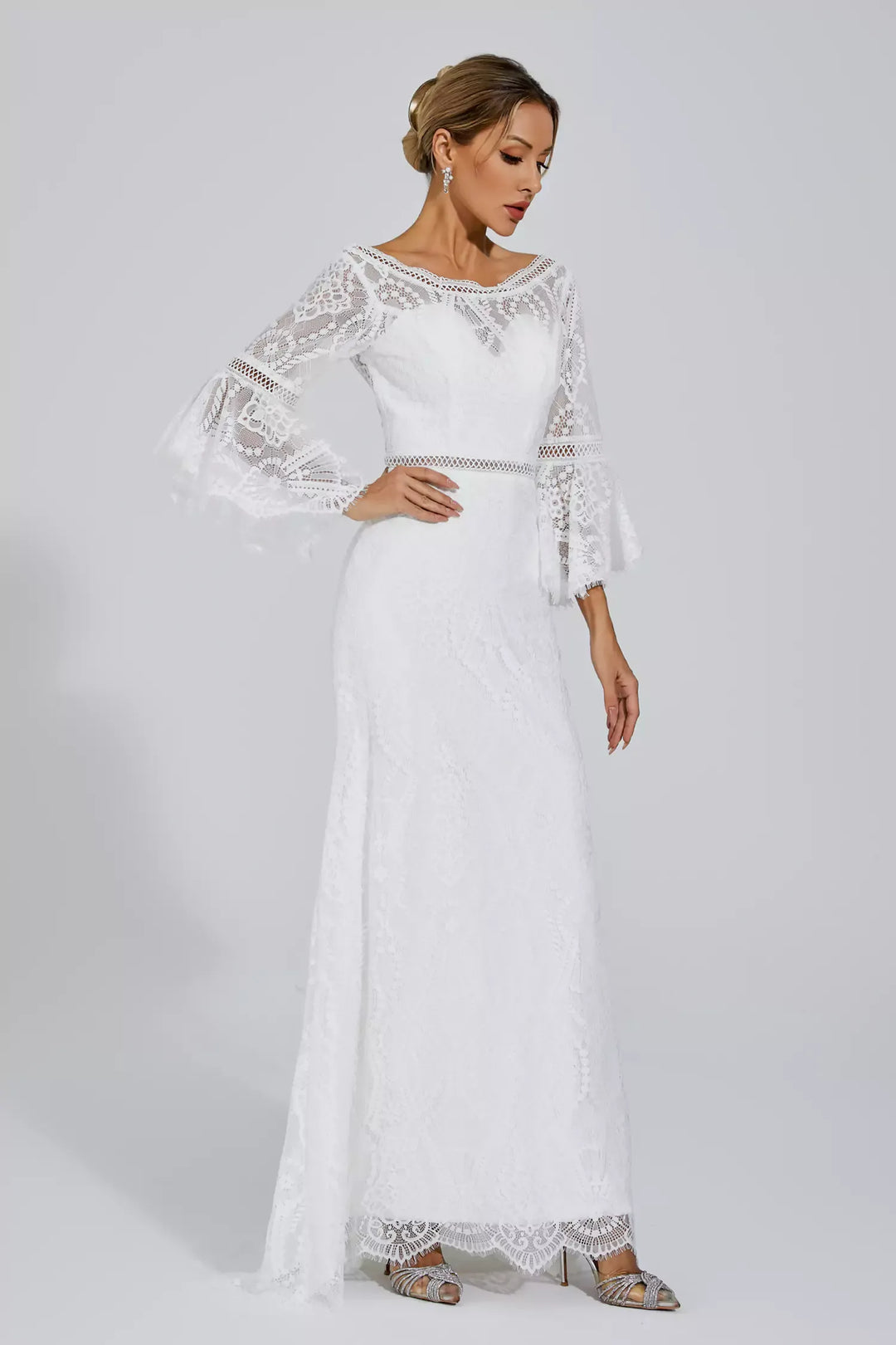 Rylan White Lace Maxi Dress