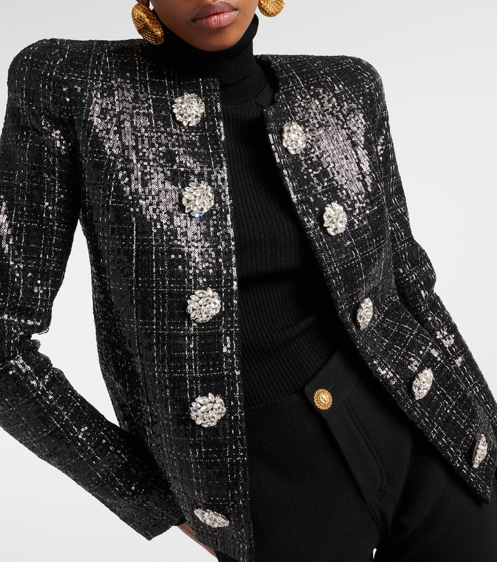 Temperament Sequined Diamond Jacket