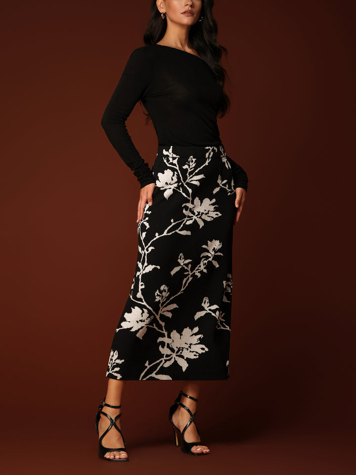 Flower Midi Skirt